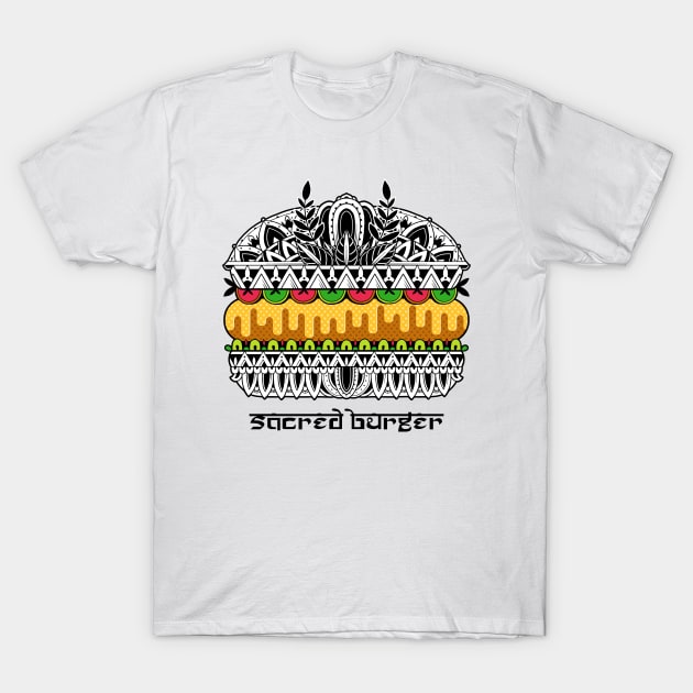 Sacred Burger T-Shirt by GODZILLARGE